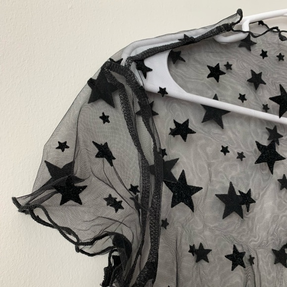 Mesh Star Crop Top - Picture 2 of 2